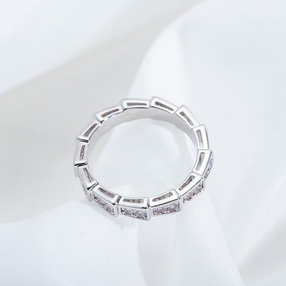 [Triumph Jewelry]SERPENTI RING SILVER DIAMOND PAVED 3MM