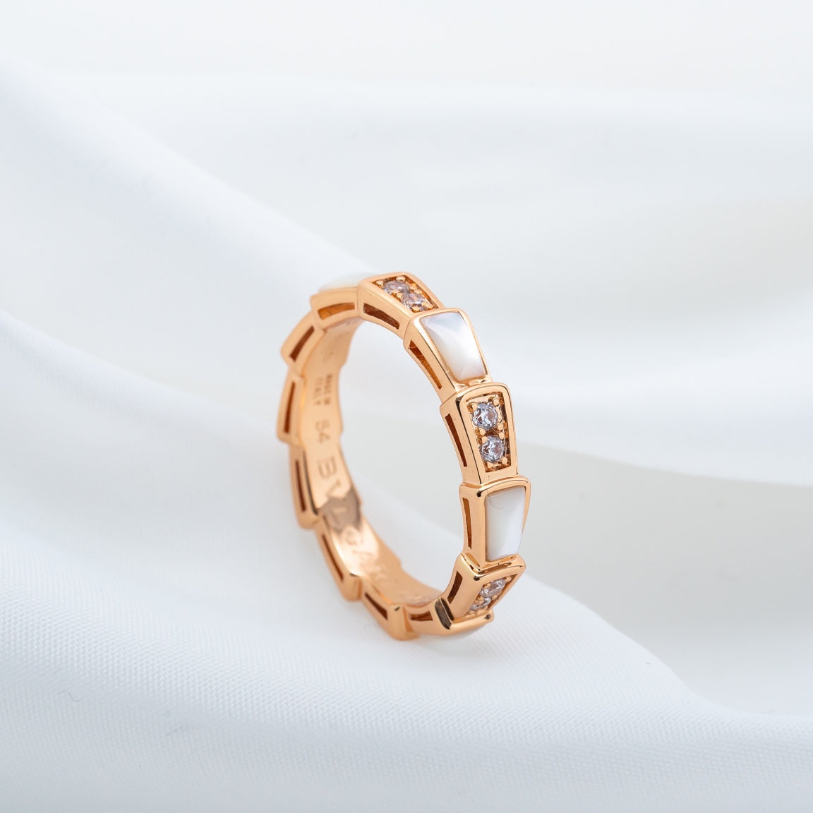 [Triumph Jewelry]SERPENTI RING PINK GOLD DIAMOND MOP 3MM