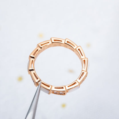 [Triumph Jewelry]SERPENTI RING PINK GOLD DIAMOND MOP 3MM