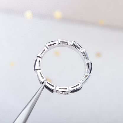 [Triumph Jewelry]SERPENTI RING SILVER  DIAMOND BLACK MOP 3MM
