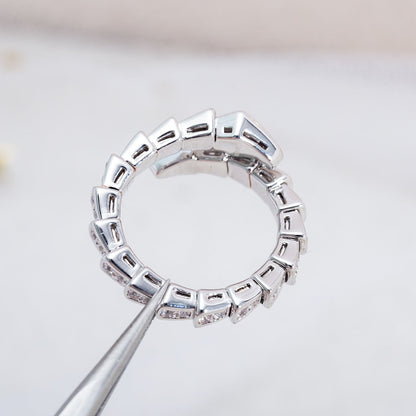 [Triumph Jewelry]SERPENTI RING SILVER DIAMOND PAVED 4MM