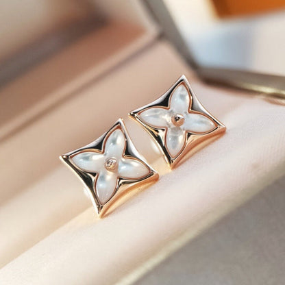 [Triumph Jewelry]STAR MOP PINK GOLD EARRINGS