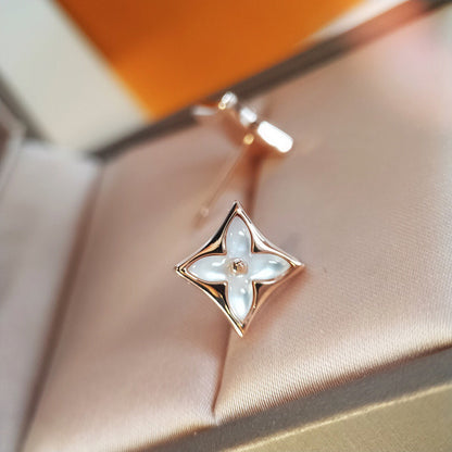 [Triumph Jewelry]STAR MOP PINK GOLD EARRINGS