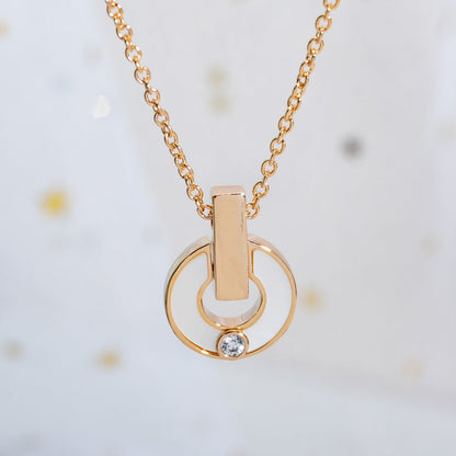 [Triumph Jewelry]GARI NECKLACE PINK GOLD MOP