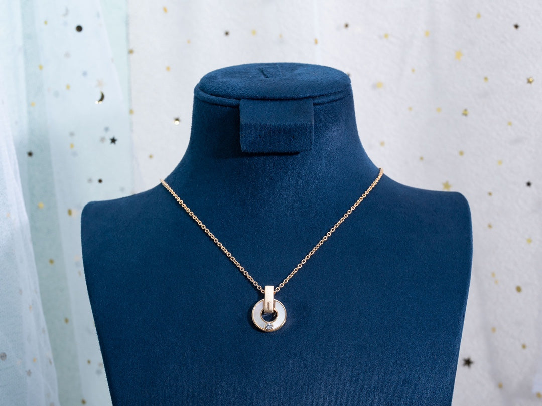 [Triumph Jewelry]GARI NECKLACE PINK GOLD MOP