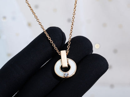 [Triumph Jewelry]GARI NECKLACE PINK GOLD MOP