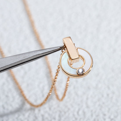 [Triumph Jewelry]GARI NECKLACE PINK GOLD MOP