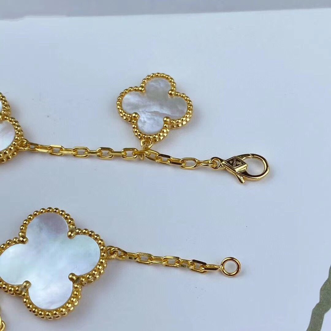 [Triumph Jewelry]MAGIC CLOVER MOP GOLD BRACELET 5 MOTIFS