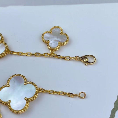[Triumph Jewelry]MAGIC CLOVER MOP GOLD BRACELET 5 MOTIFS