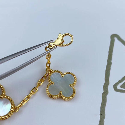 [Triumph Jewelry]MAGIC CLOVER MOP GOLD BRACELET 5 MOTIFS