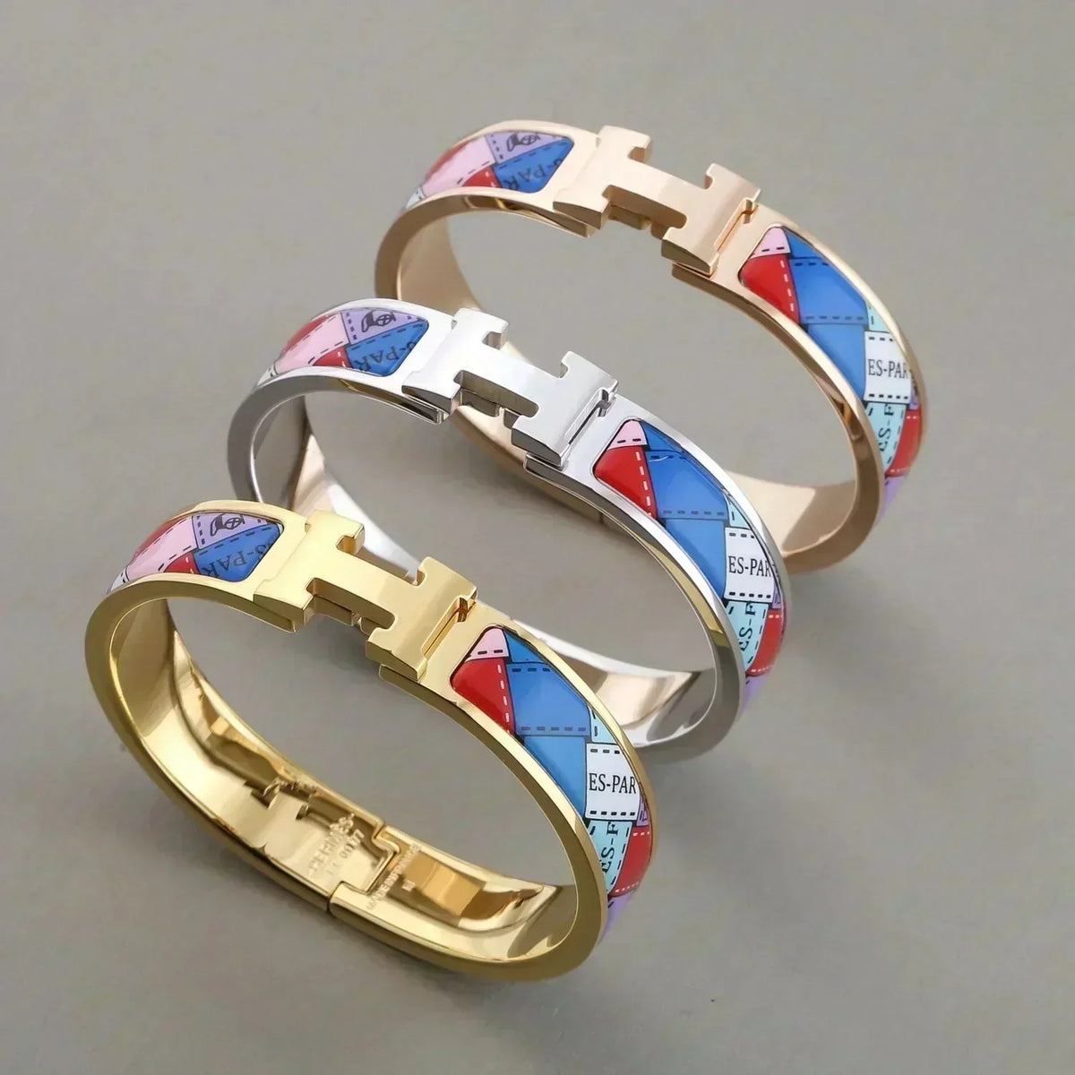 [Triumph Jewelry]H BRACELET DOTTED BORDER 12MM