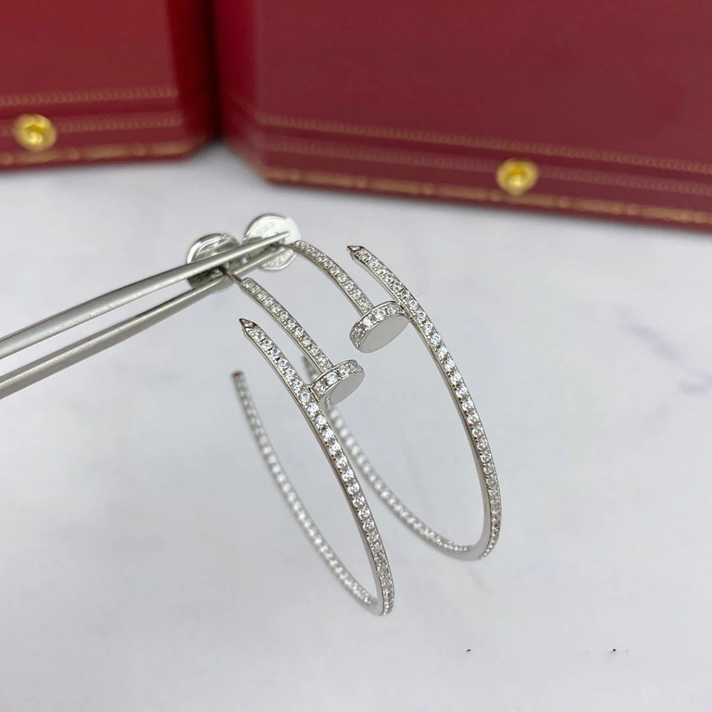 [Triumph Jewelry]JUSTE FULL DIAMOND LARGE EARRINGS