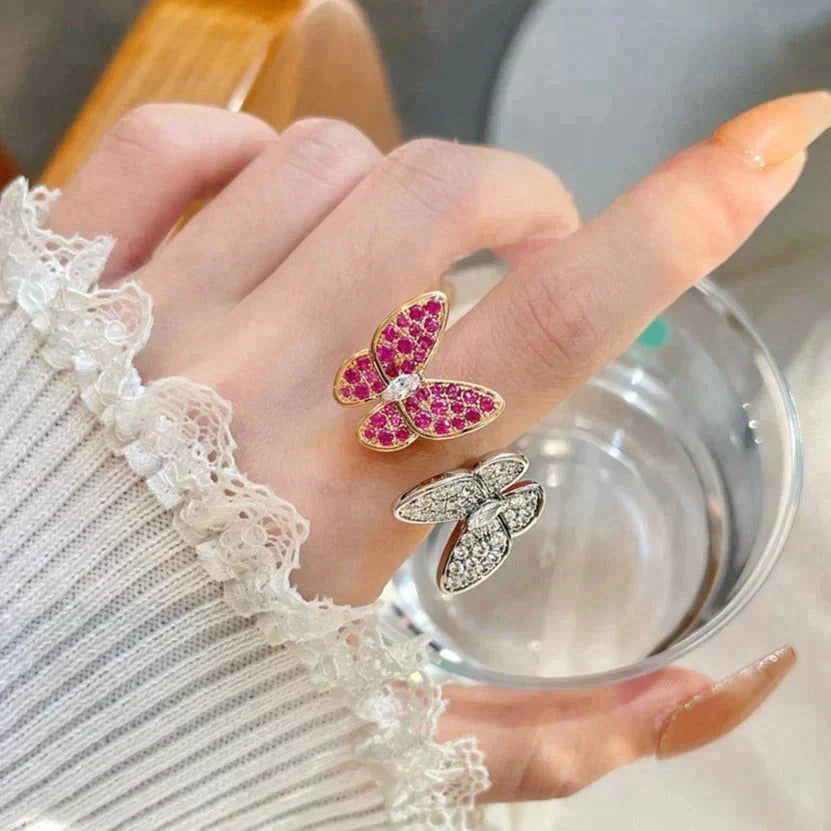 [Triumph Jewelry]TWIN BUTTERFLY DIAMOND RING