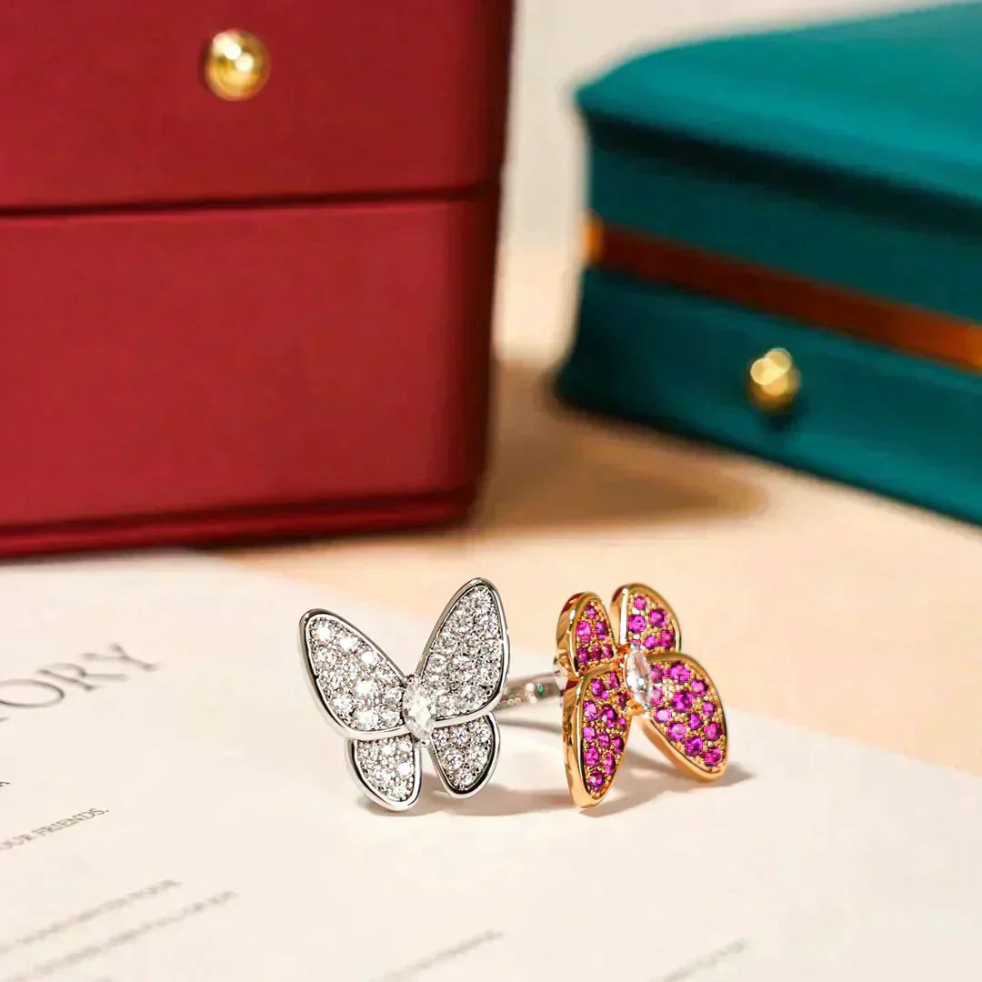 [Triumph Jewelry]TWIN BUTTERFLY DIAMOND RING