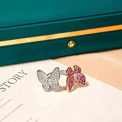 [Triumph Jewelry]TWIN BUTTERFLY DIAMOND RING