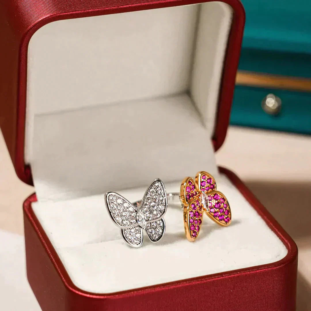 [Triumph Jewelry]TWIN BUTTERFLY DIAMOND RING