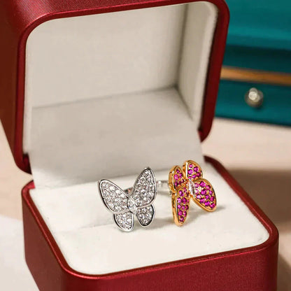 [Triumph Jewelry]TWIN BUTTERFLY DIAMOND RING