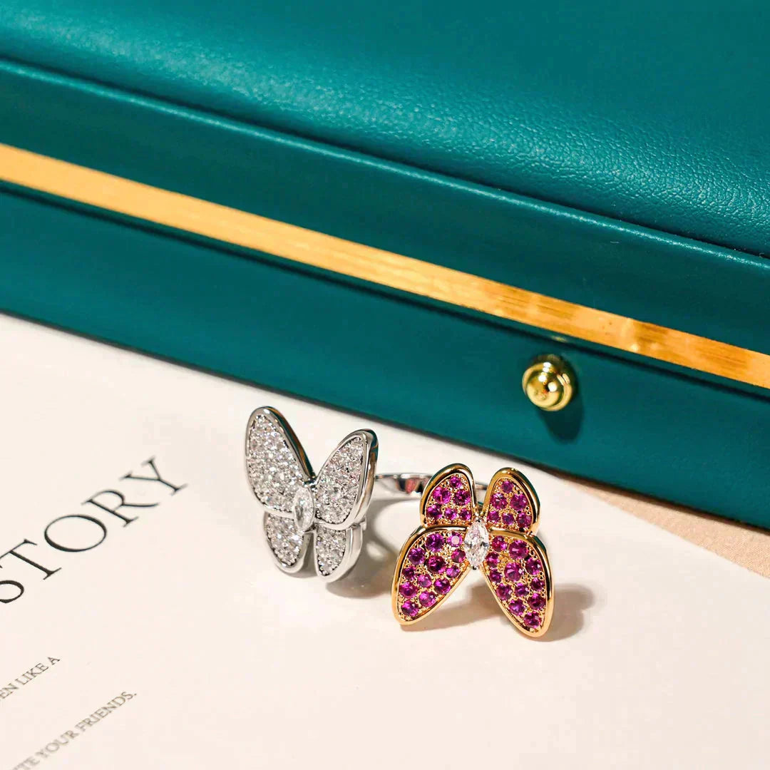 [Triumph Jewelry]TWIN BUTTERFLY DIAMOND RING