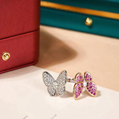 [Triumph Jewelry]TWIN BUTTERFLY DIAMOND RING