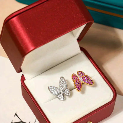 [Triumph Jewelry]TWIN BUTTERFLY DIAMOND RING