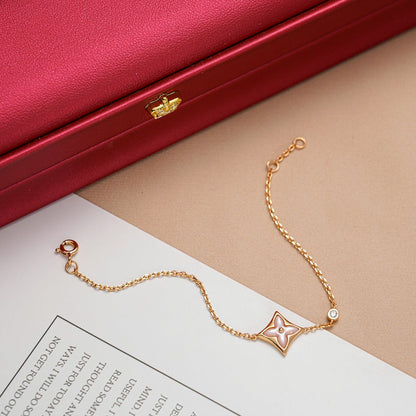 [Triumph Jewelry]STAR 1 DIAMOND PINK GOLD BRACELET