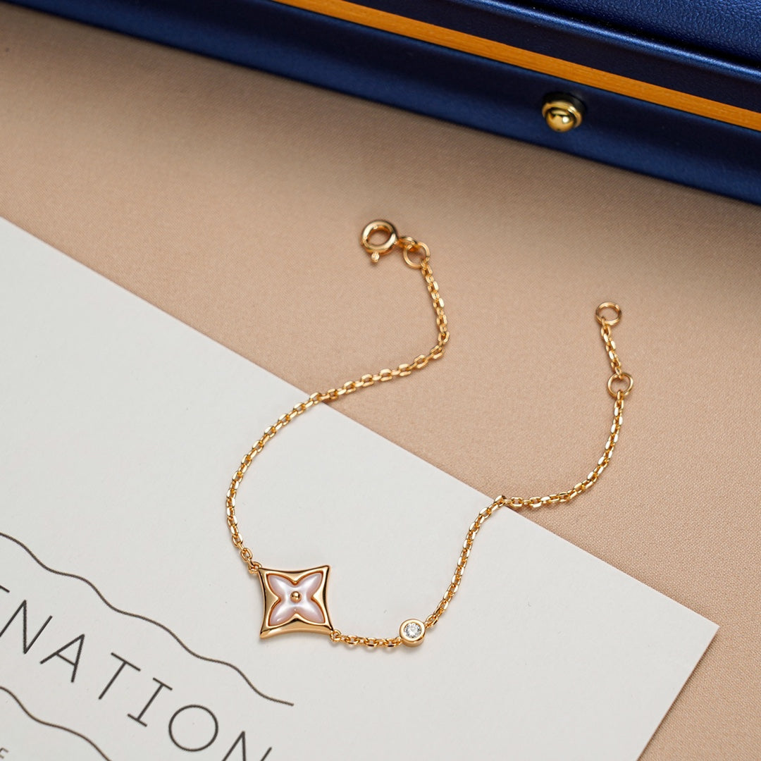 [Triumph Jewelry]STAR 1 DIAMOND PINK GOLD BRACELET