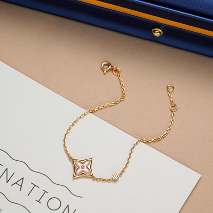 [Triumph Jewelry]STAR 1 DIAMOND PINK GOLD BRACELET