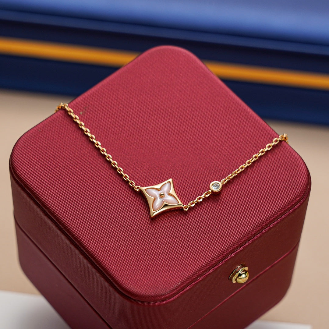 [Triumph Jewelry]STAR 1 DIAMOND PINK GOLD BRACELET