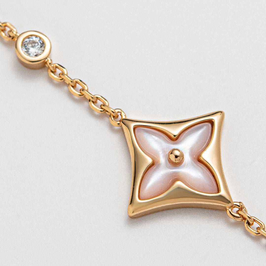 [Triumph Jewelry]STAR 1 DIAMOND PINK GOLD BRACELET