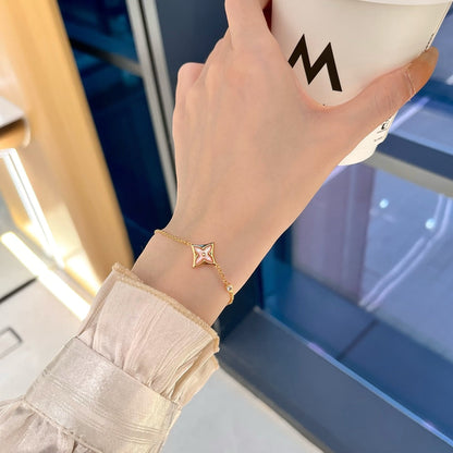 [Triumph Jewelry]STAR 1 DIAMOND PINK GOLD BRACELET