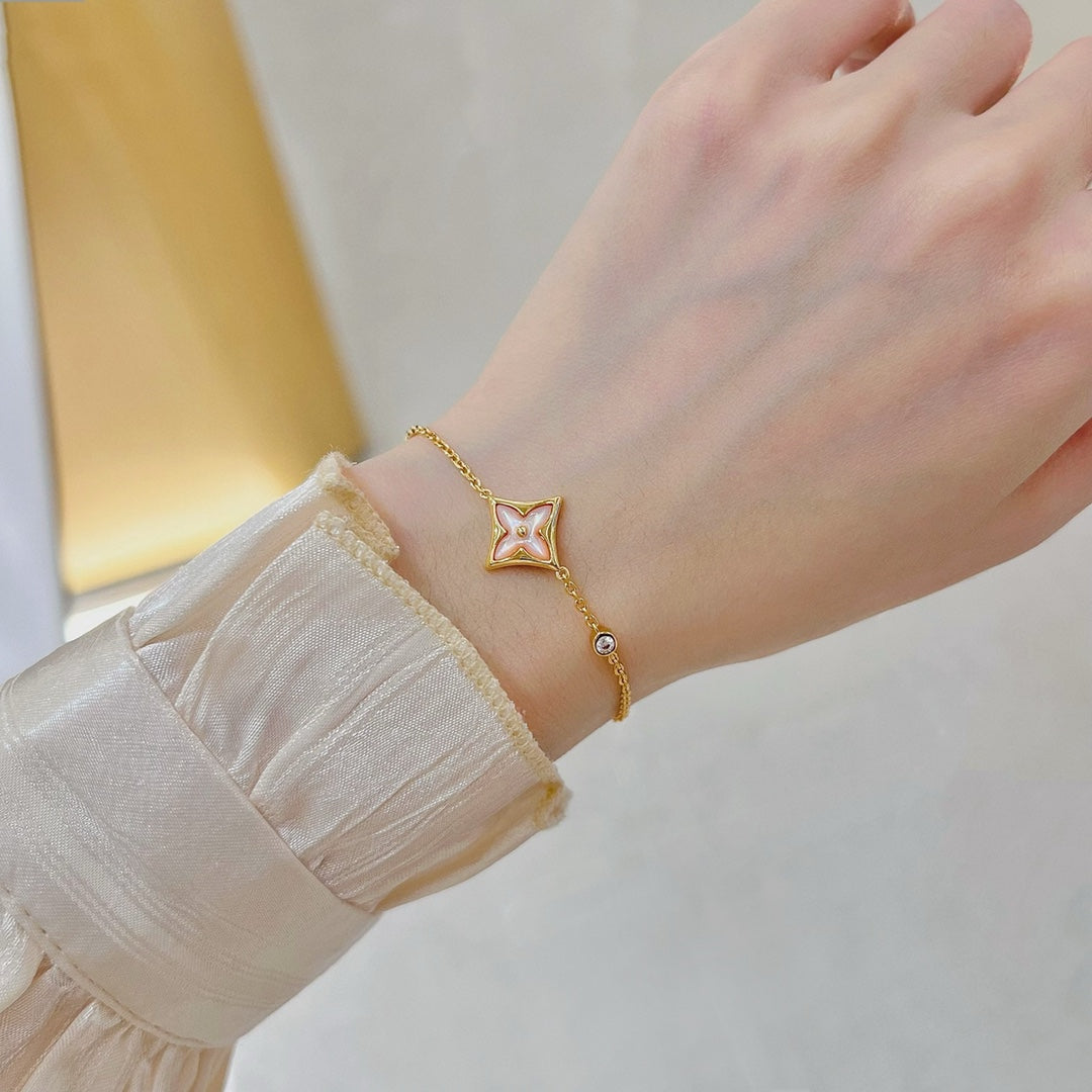 [Triumph Jewelry]STAR 1 DIAMOND PINK GOLD BRACELET