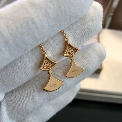 [Triumph Jewelry]DREAM EARRINGS 3 MOTIFS DIAMOND MOP PINK GOLD