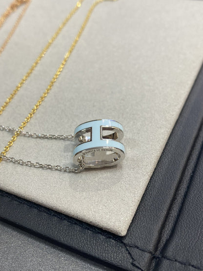 [Triumph Jewelry]POP H LIGHT BLUE NECKLACE