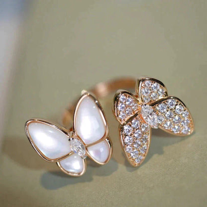 [Triumph Jewelry]TWIN BUTTERFLY DIAMOND MOP RING