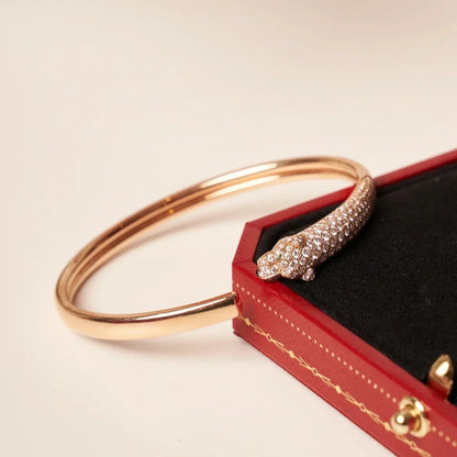 [Triumph Jewelry]PANTHERE HALF DIAMOND OPEN BRACELET