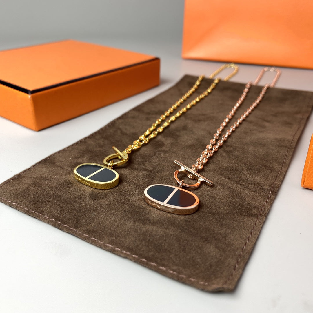 [Triumph Jewelry]CHAINE VERSO BLACK CERAMIC NECKLACE