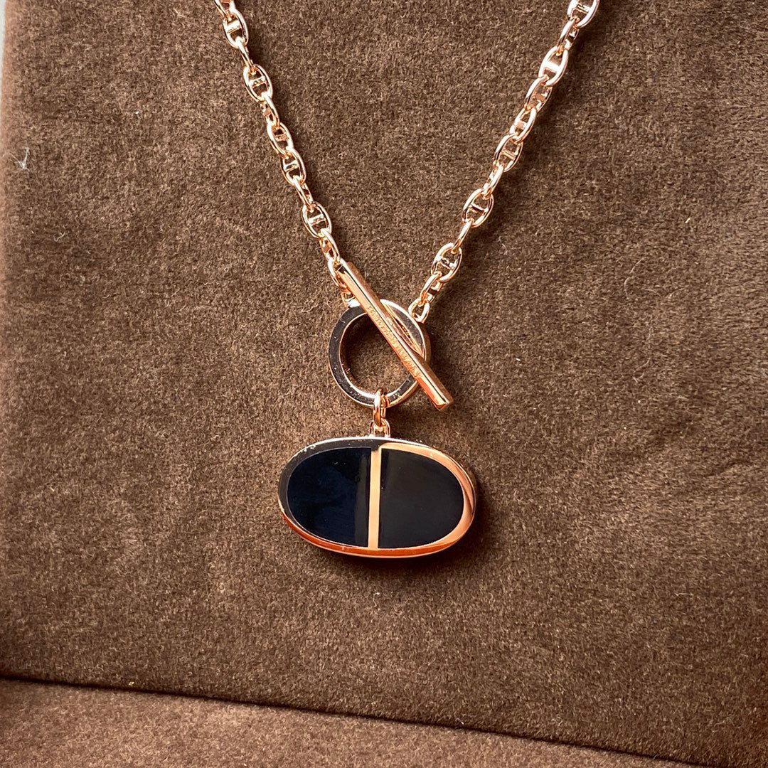 [Triumph Jewelry]CHAINE VERSO BLACK CERAMIC NECKLACE