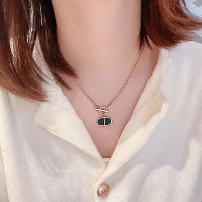 [Triumph Jewelry]CHAINE VERSO BLACK CERAMIC NECKLACE