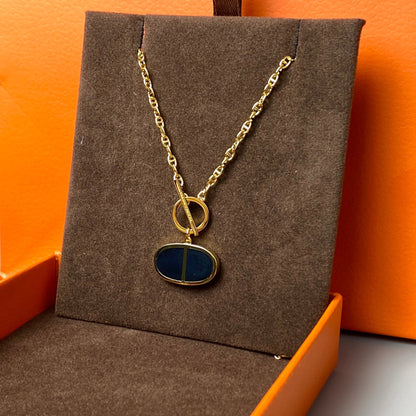 [Triumph Jewelry]CHAINE VERSO BLACK CERAMIC NECKLACE