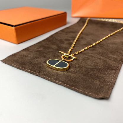 [Triumph Jewelry]CHAINE VERSO BLACK CERAMIC NECKLACE