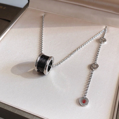 [Triumph Jewelry]ZERO 1 BLACK CERAMIC SILVER NECKLACE
