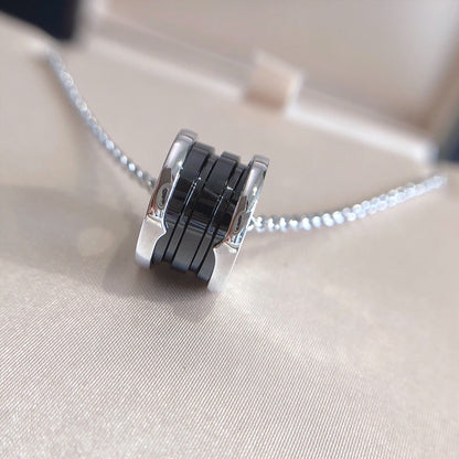 [Triumph Jewelry]ZERO 1 BLACK CERAMIC SILVER NECKLACE