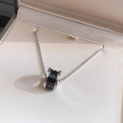 [Triumph Jewelry]ZERO 1 BLACK CERAMIC SILVER NECKLACE