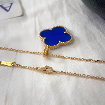 [Triumph Jewelry]CLOVER 25MM NECKLACE TURQUOISE ROSE GOLD