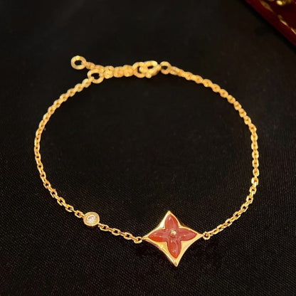 [Triumph Jewelry]COLOR STAR CARNELIAN PINK GOLD DIAMOND BRACELET