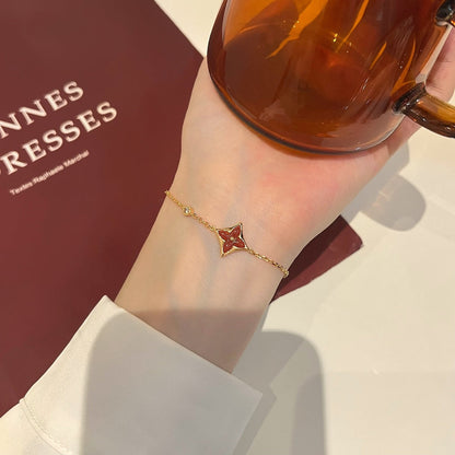 [Triumph Jewelry]COLOR STAR CARNELIAN PINK GOLD DIAMOND BRACELET