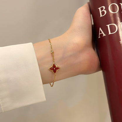 [Triumph Jewelry]COLOR STAR CARNELIAN PINK GOLD DIAMOND BRACELET