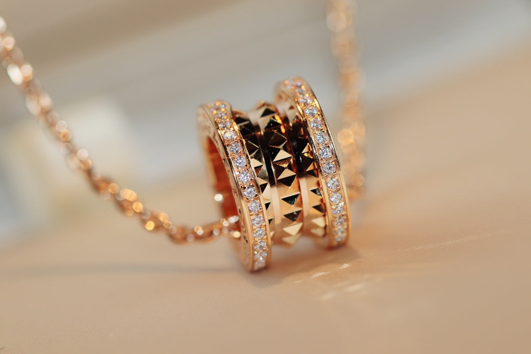 [Triumph Jewelry]ZERO 1 ROCK PEDANT PINK GOLD NECKLACE