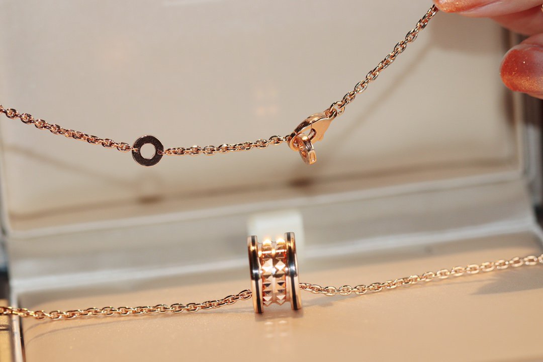 [Triumph Jewelry]ZERO 1 ROCK PEDANT PINK GOLD BLACK NECKLACE