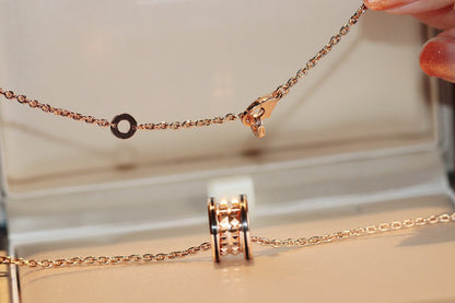 [Triumph Jewelry]ZERO 1 ROCK PEDANT PINK GOLD BLACK NECKLACE